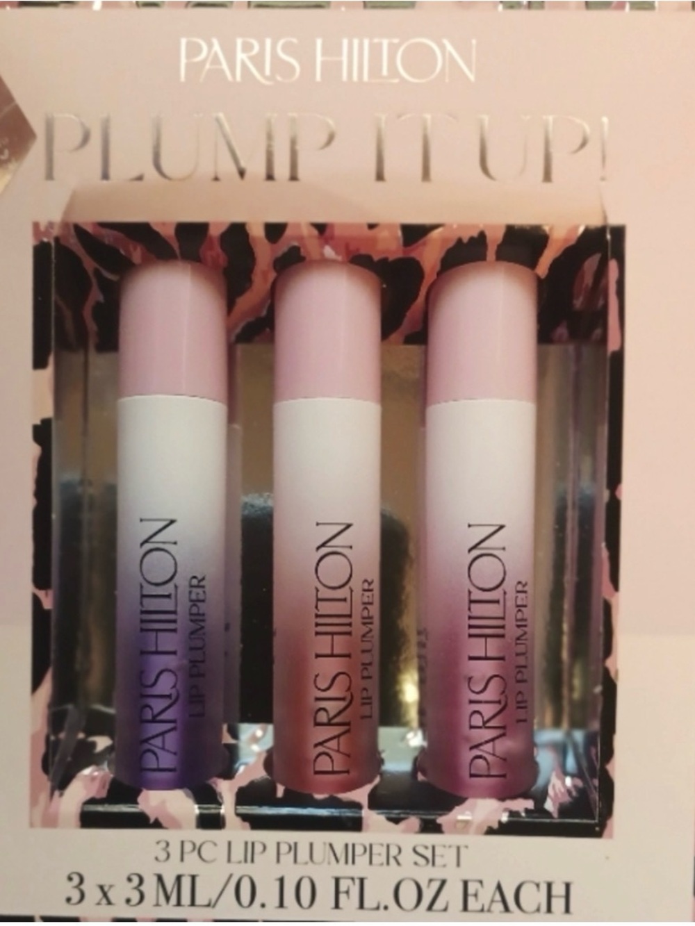 Paris Hilton Lip Plumper Trio - Soft Pink & Lavender Shades
